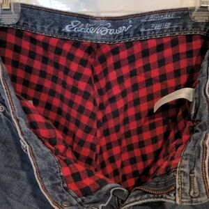 Women Size 8 Eddie Bauer Flannel Lined Jeans